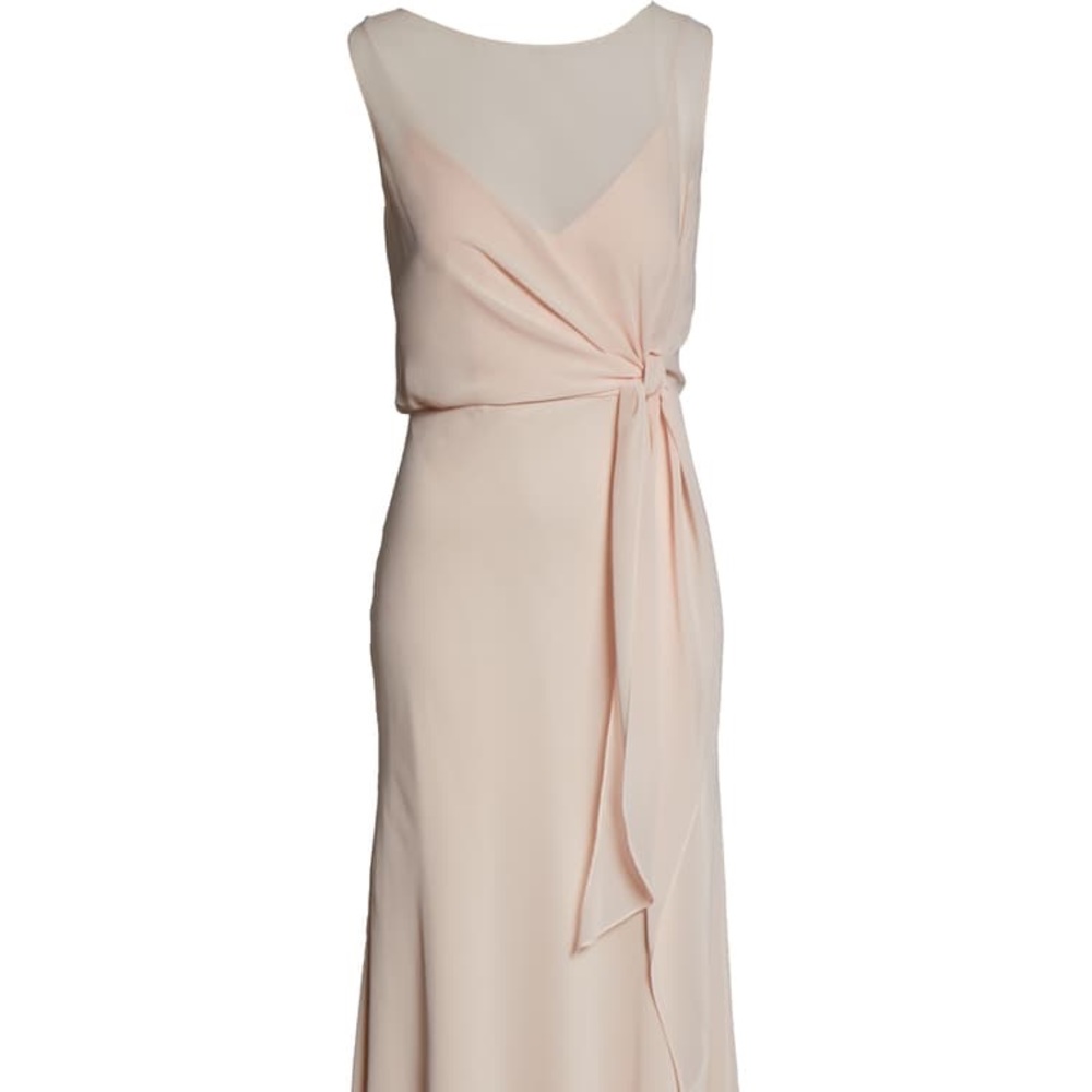 Jenny Yoo Chiffon Overlay Evening Dress
